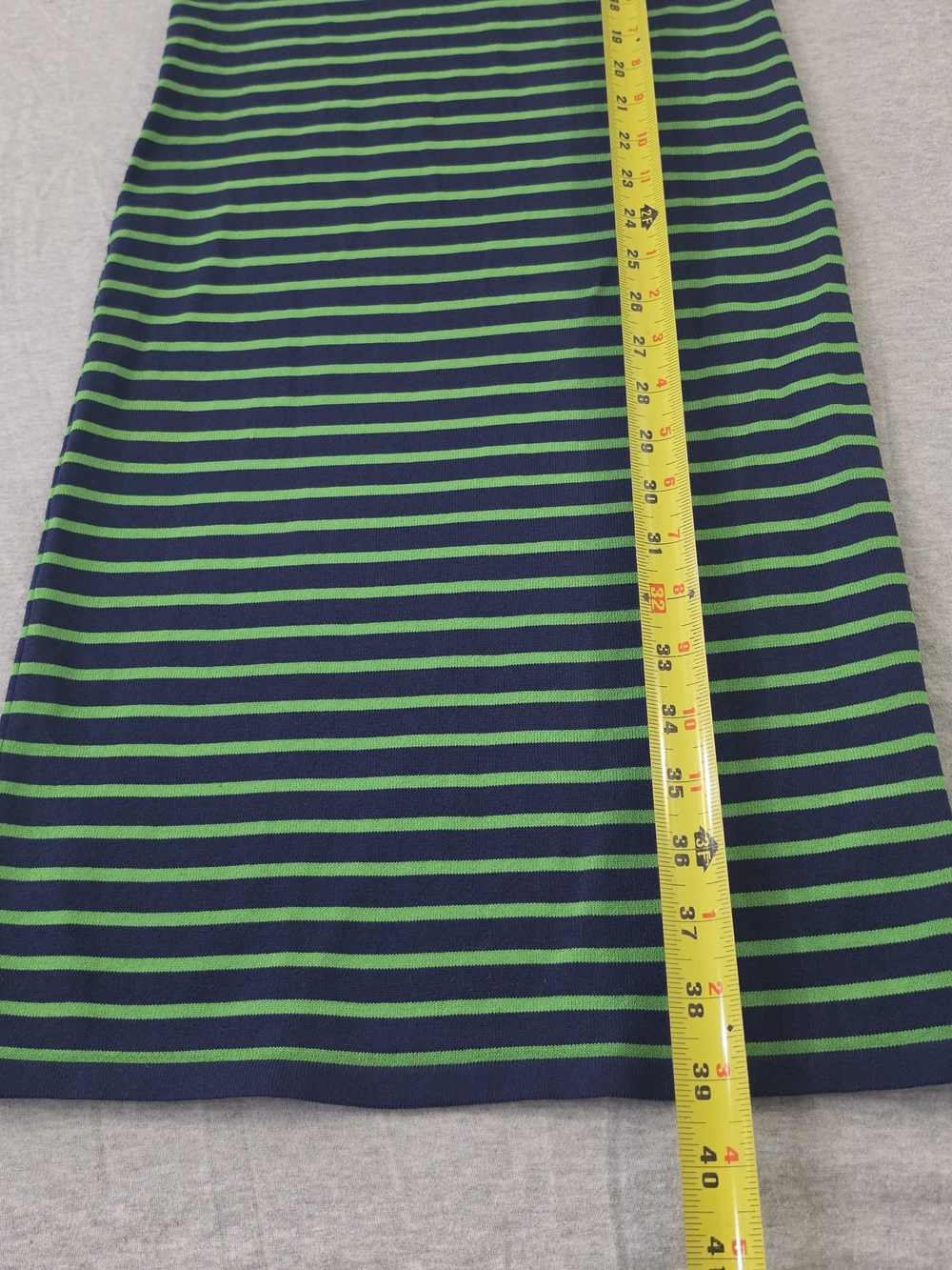 MICHAEL Michael Kors Navy & Green Striped Short-Sleeve Midi Dress - Picture 5 of 7